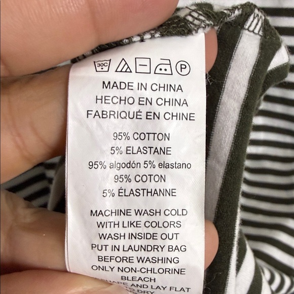 Michael Micheal Kors green and White Striped Sleeveless Dress with Gold Trim - Picture 4 of 5